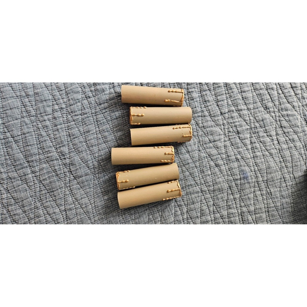 PVC Sleeves Faux Wax Drip Rustic Farmhouse Decor Set of 6‎